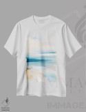 تیشرت سفید طرح دار انتزاع ساحلی اثر رادیانا کریستوا | immage.ir