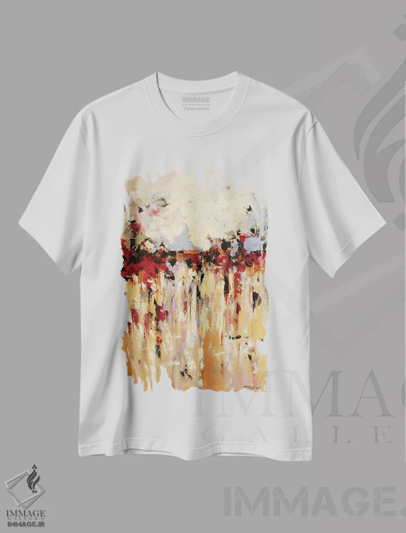 تیشرت سفید طرح دار افق اثر رادیانا کریستوا | فروشگاه ایماژ