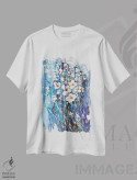 تیشرت سفید طرح دار باغ انتزاعی سه، آبستره اثر رادیانا کریستوا | فروشگاه ایماژ