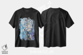 تیشرت مشکی طرح دار باغ انتزاعی سه، آبستره اثر رادیانا کریستوا | immage.ir
