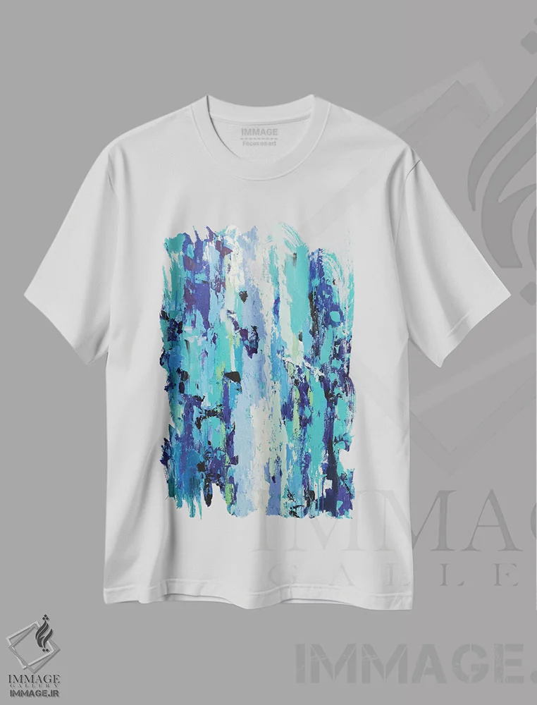 تیشرت سفید طرح دار رودخانهٔ احساسات اثر رادیانا کریستوا | immage.ir