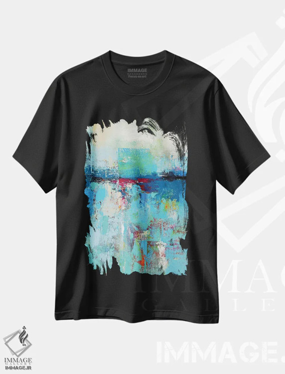 تیشرت مشکی طرح دار خاطرات شاد یک اثر رادیانا کریستوا | فروشگاه ایماژ