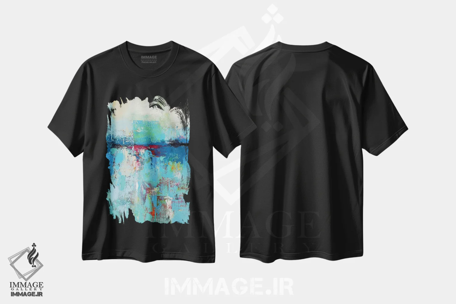 تیشرت مشکی طرح دار خاطرات شاد یک اثر رادیانا کریستوا | فروشگاه ایماژ