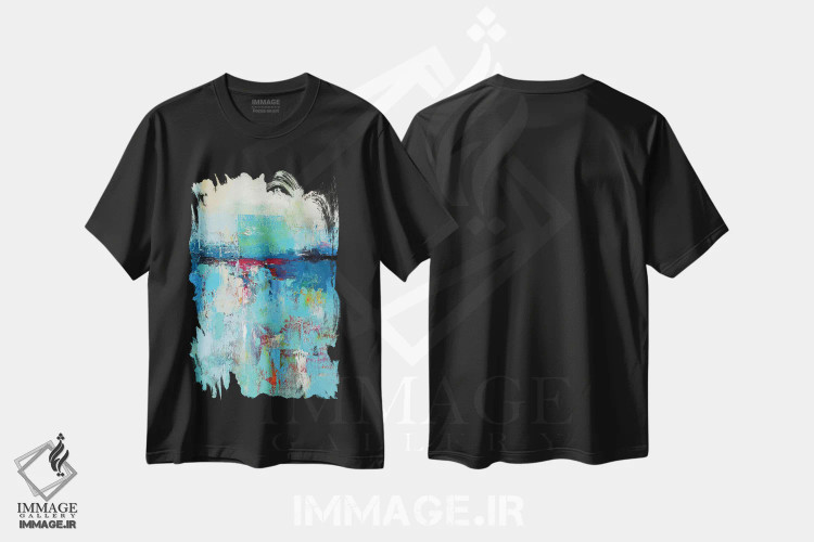 تیشرت مشکی طرح دار خاطرات شاد یک اثر رادیانا کریستوا | فروشگاه ایماژ