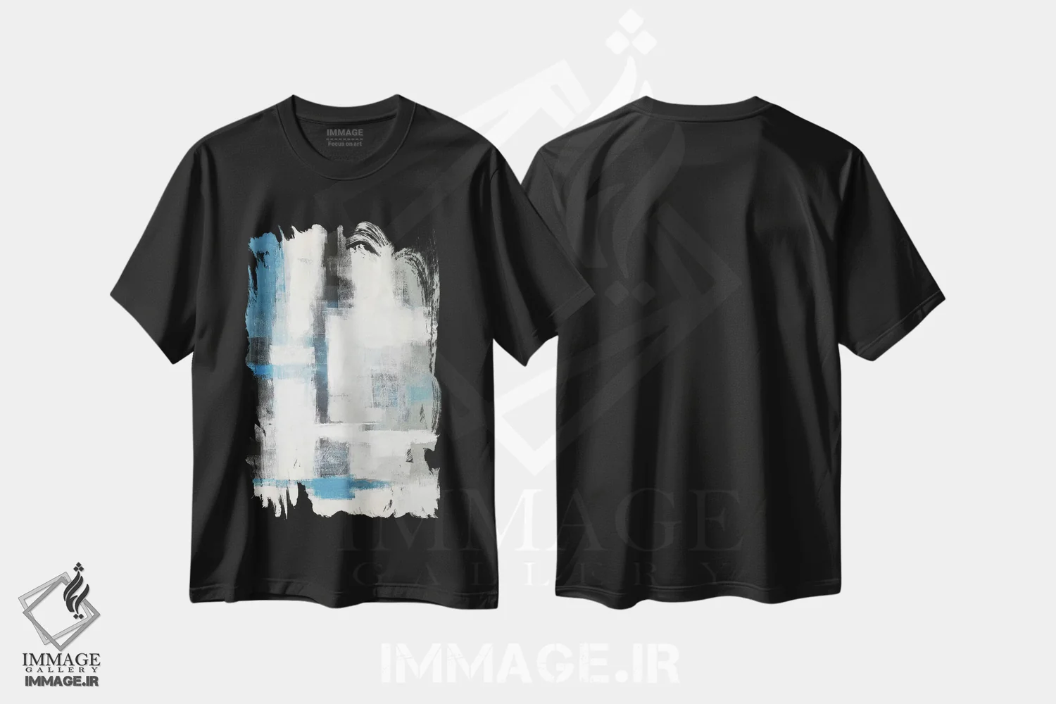 تیشرت مشکی طرح دار خاطرات رودخانه دو اثر رادیانا کریستوا | immage.ir