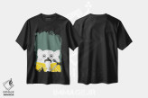 تیشرت مشکی طرح دار گربهٔ فردی، هنر دیجیتال اثر دوزال | immage.ir