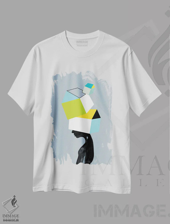 تیشرت سفید طرح دار دلتنگ خانه دو، هنر دیجیتال اثر دوزال | immage.ir