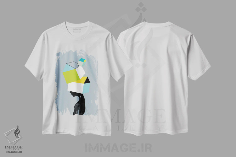 تیشرت سفید طرح دار دلتنگ خانه دو، هنر دیجیتال اثر دوزال | immage.ir