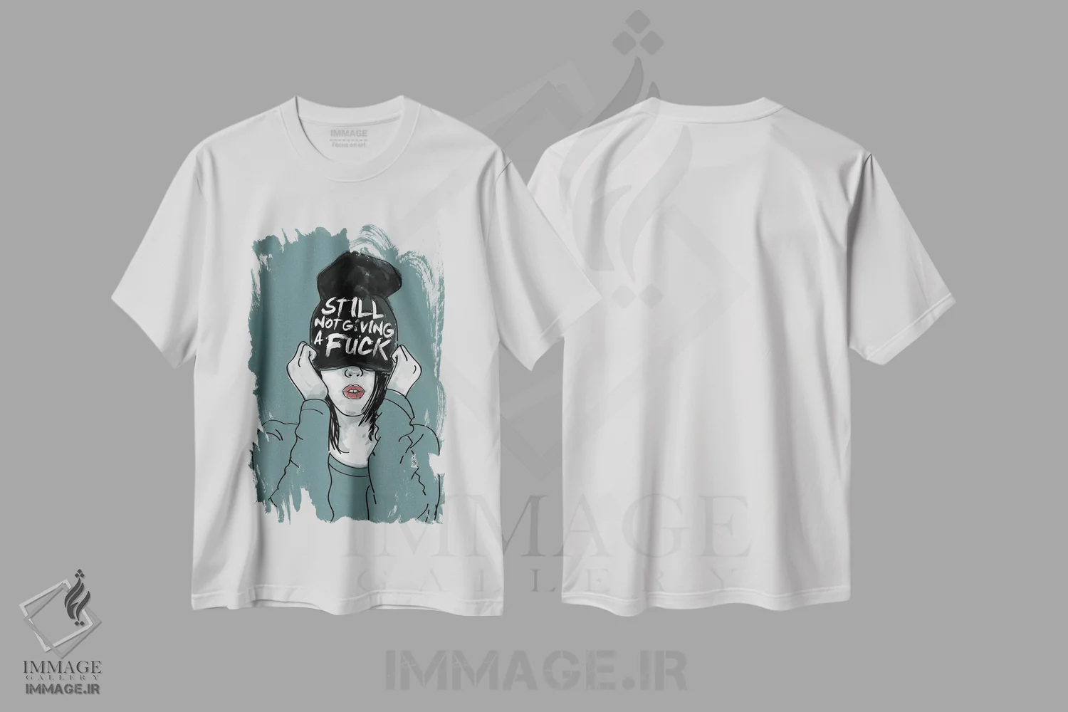 تیشرت سفید طرح دار هنوز هیچ اهمیتی نمی دهد، هنر دیجیتال اثر دوزال | فروشگاه ایماژ