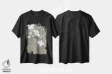 تیشرت مشکی طرح دار کوتور جدید V، دست نقاشی و طراحی دستی اثر الی عظیزیان | immage.ir
