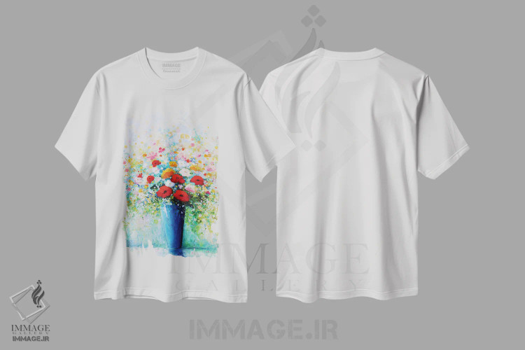 تیشرت سفید طرح دار بهار، دکور معاصر اثر اریک برونی | immage.ir