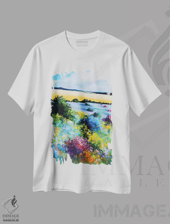 تیشرت سفید طرح دار اسطوخودوس و جارو، دکور معاصر اثر اریک برونی | immage.ir