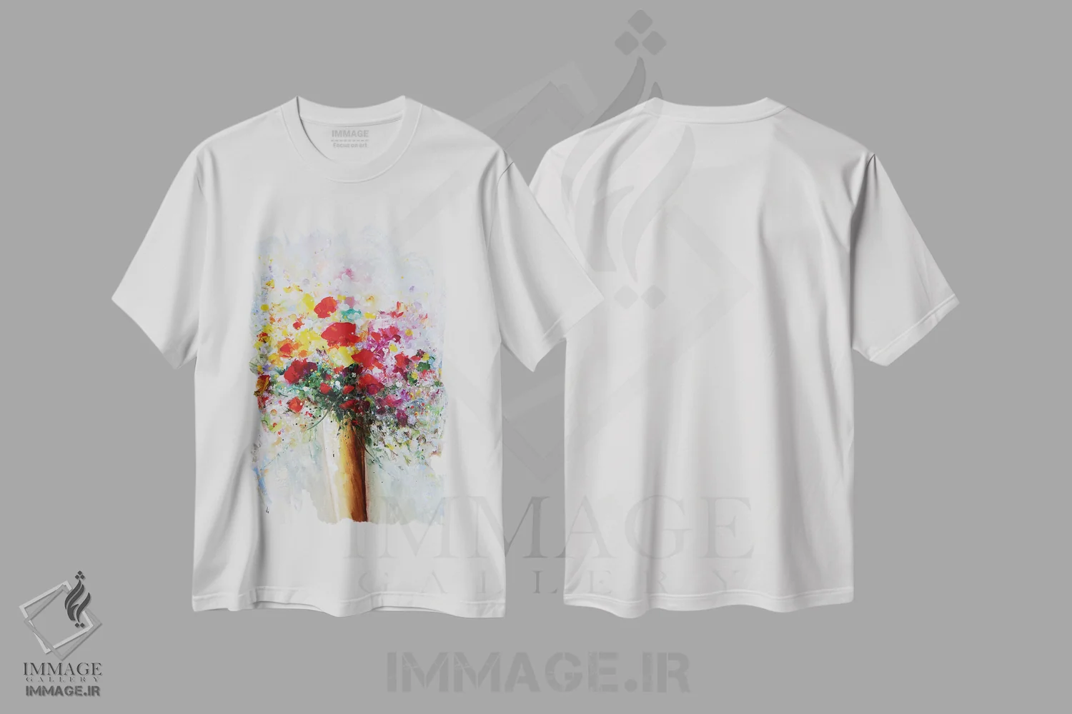 تیشرت سفید طرح دار جشن دسته گل، دکور معاصر اثر اریک برونی | immage.ir