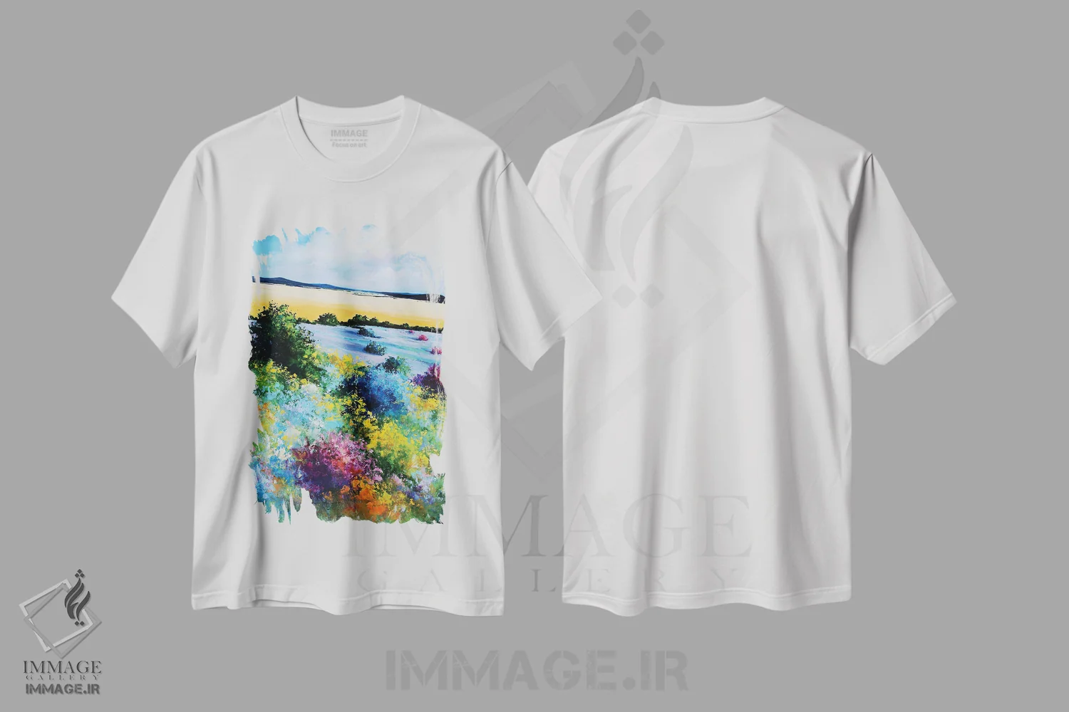 تیشرت سفید طرح دار اسطوخودوس و جارو، دکور معاصر اثر اریک برونی | immage.ir