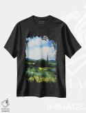 تیشرت مشکی طرح دار طبیعت گلگون، دکور معاصر اثر اریک برونی | فروشگاه ایماژ