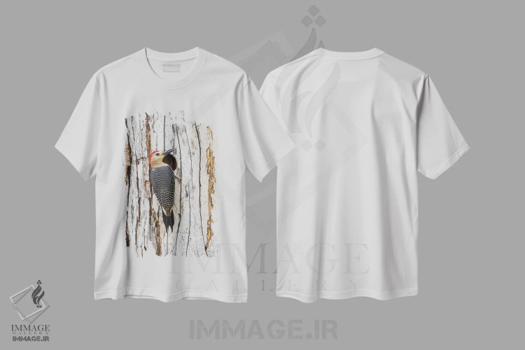 تیشرت سفید طرح دار آثار الیزابت بوم - immage.ir