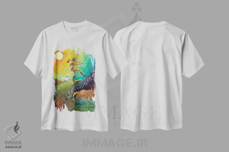 تیشرت سفید طرح دار نادان، دکوراسیون جایگزین اثر امیلی بالیوت | فروشگاه ایماژ