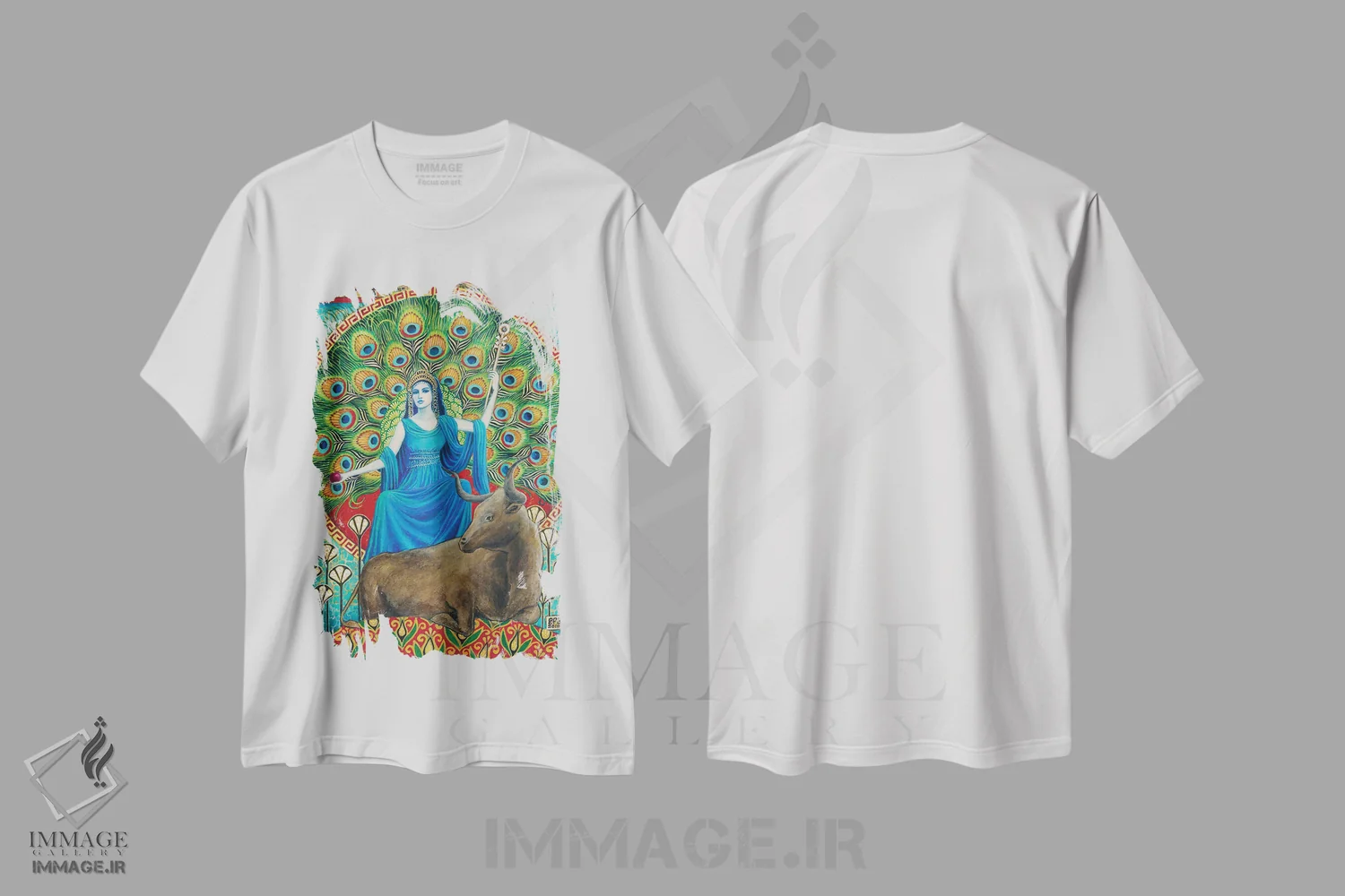 تیشرت سفید طرح دار هرا: الهه ازدواج، مدیوم اثر امیلی بالیوت | فروشگاه ایماژ