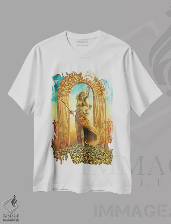 تیشرت سفید طرح دار عدالت، مدیوم اثر امیلی بالیوت | فروشگاه ایماژ
