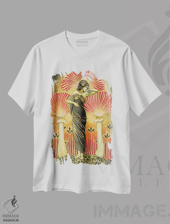 تیشرت سفید طرح دار الهه سوما، مدیوم اثر امیلی بالیوت | فروشگاه ایماژ
