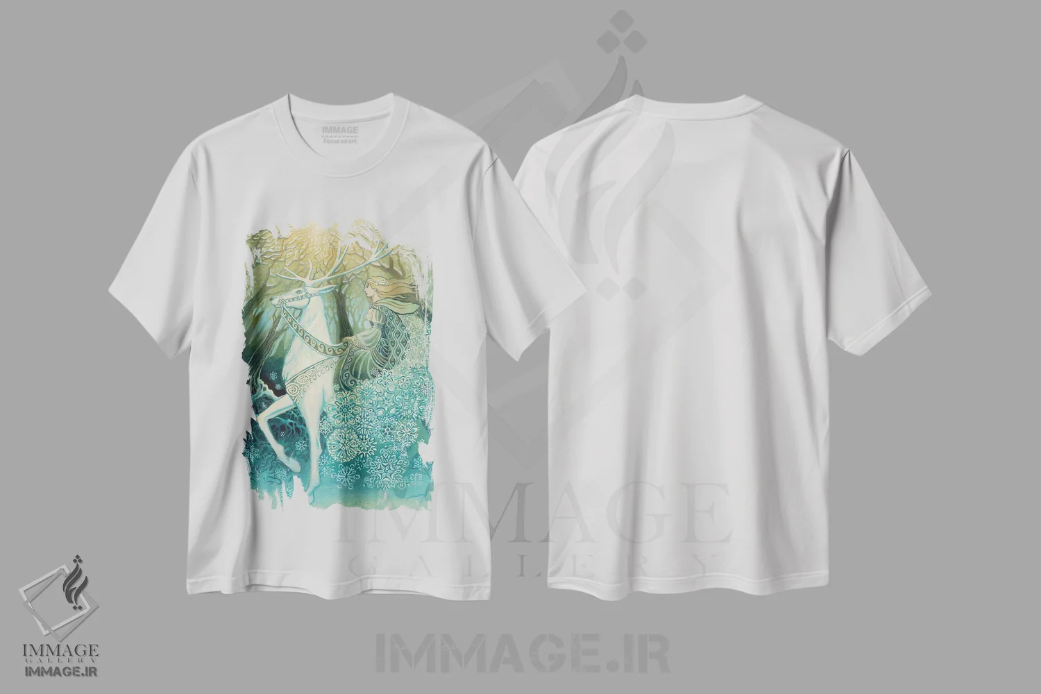 تیشرت سفید طرح دار ملکه برفی، مدیوم اثر امیلی بالیوت | immage.ir