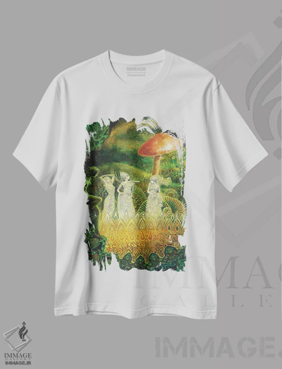 تیشرت سفید طرح دار توآتا ده دانان، تزئینی اثر امیلی بالیوت | immage.ir