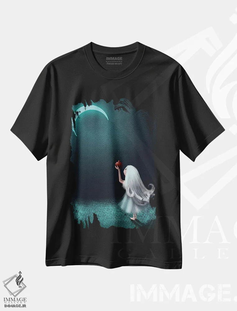 تیشرت مشکی طرح دار انقلاب زمستانی، مدیوم اثر الی بیک زاده | فروشگاه ایماژ