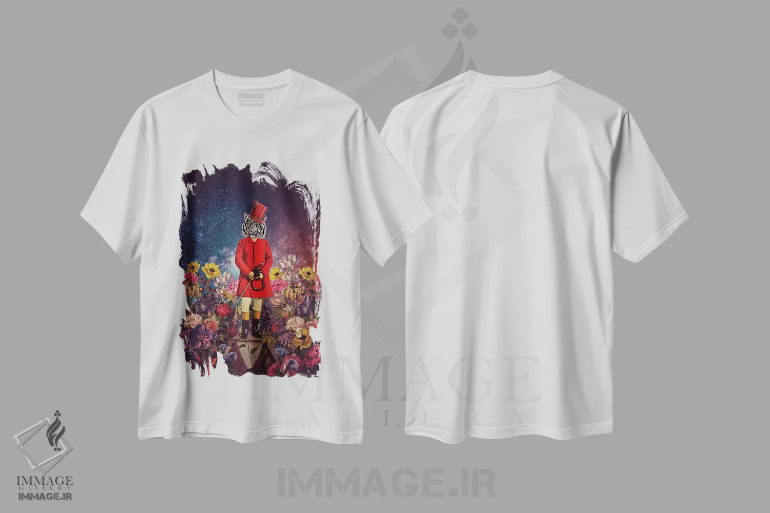 تیشرت سفید طرح دار ساعت جادویی، تزئینی اثر اریکا سی. برادرز | immage.ir