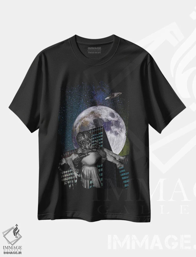 تیشرت مشکی طرح دار ولنتاین من باش، تزئینی اثر اریکا سی. برادرز | فروشگاه ایماژ