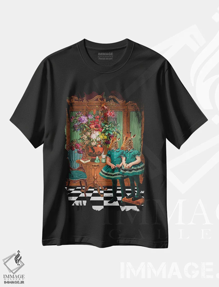 تیشرت مشکی طرح دار ذهن های دوگانه، تزئینی اثر اریکا سی. برادرز | فروشگاه ایماژ