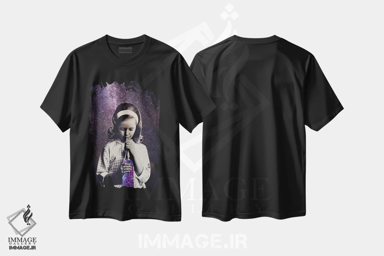 تیشرت مشکی طرح دار اکلیل اصل من است، تزئینی اثر اریکا سی. برادرز | immage.ir