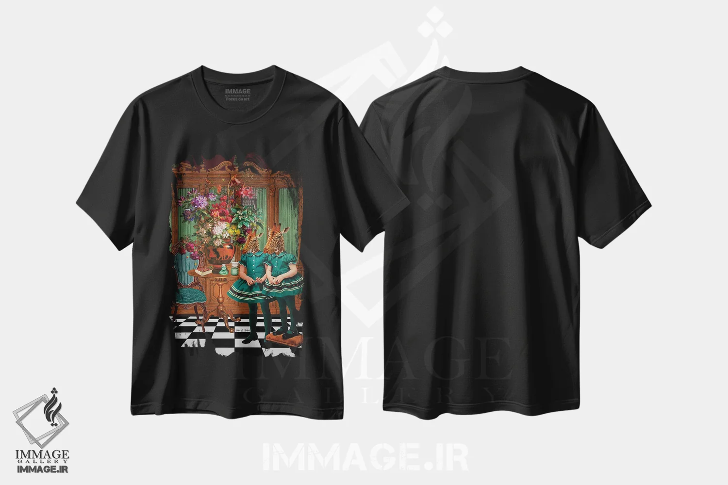 تیشرت مشکی طرح دار ذهن های دوگانه، تزئینی اثر اریکا سی. برادرز | فروشگاه ایماژ