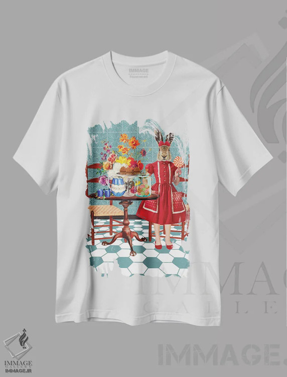 تیشرت سفید طرح دار شیرینی ام کن، تزئینی اثر اریکا سی. برادرز | فروشگاه ایماژ