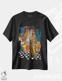 تیشرت مشکی طرح دار ماجراجوی پاریسی، تزئینی اثر اریکا سی. برادرز | فروشگاه ایماژ