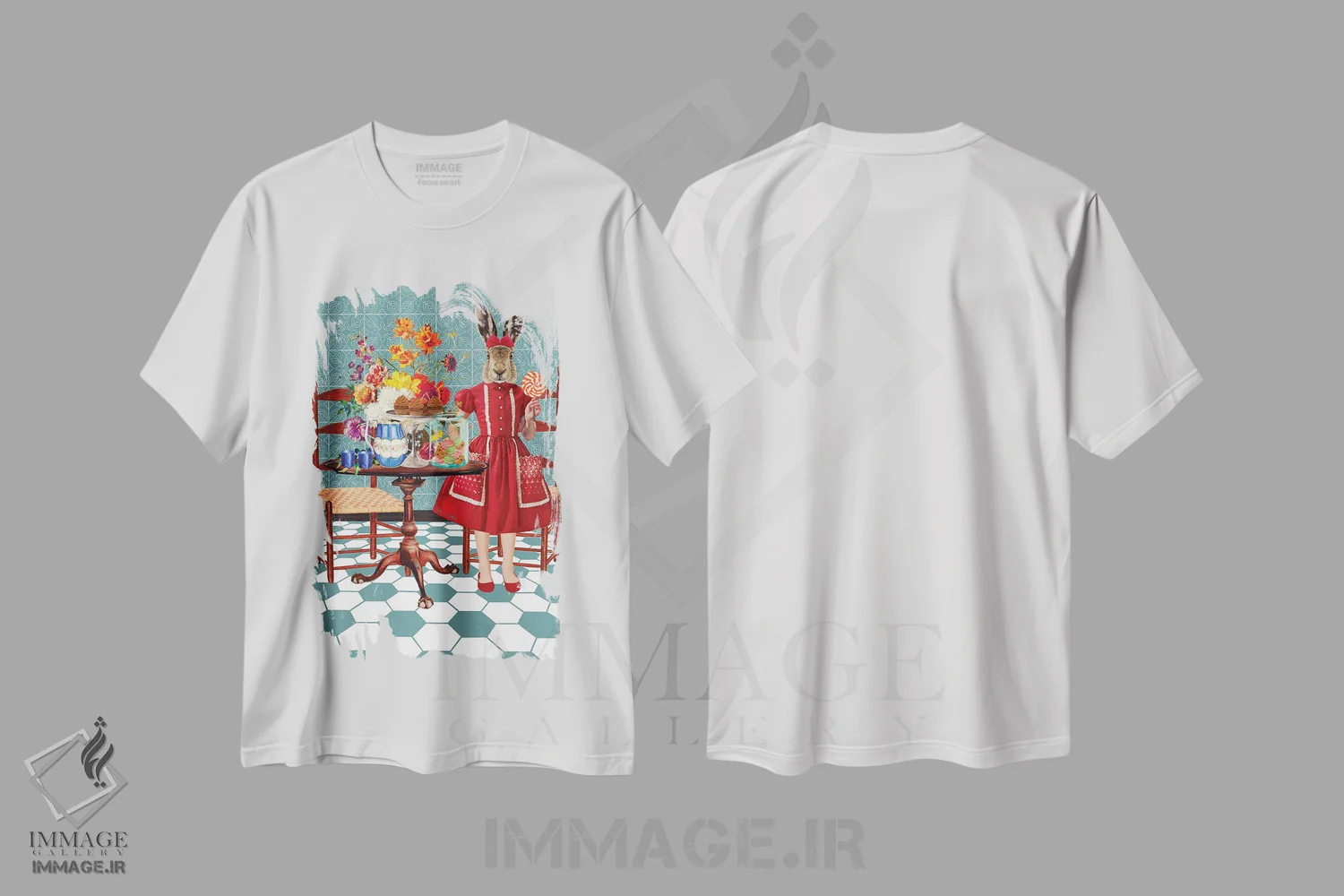 تیشرت سفید طرح دار شیرینی ام کن، تزئینی اثر اریکا سی. برادرز | فروشگاه ایماژ