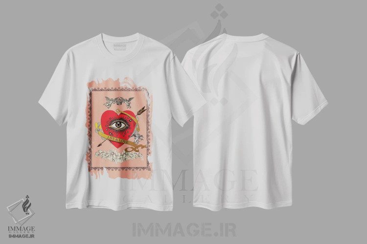 تیشرت سفید طرح دار زندگی و عشق، تزئینی اثر اریکا سی. برادرز | immage.ir