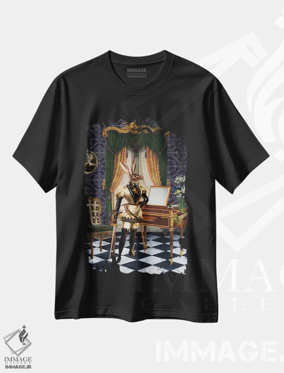 تیشرت مشکی طرح دار زمان صبحانه، تزئینی اثر اریکا سی. برادرز | فروشگاه ایماژ