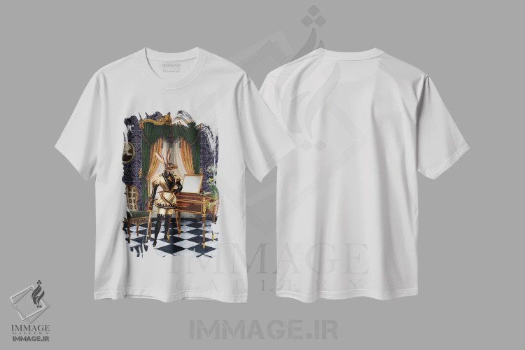 تیشرت سفید طرح دار زمان صبحانه، تزئینی اثر اریکا سی. برادرز | immage.ir