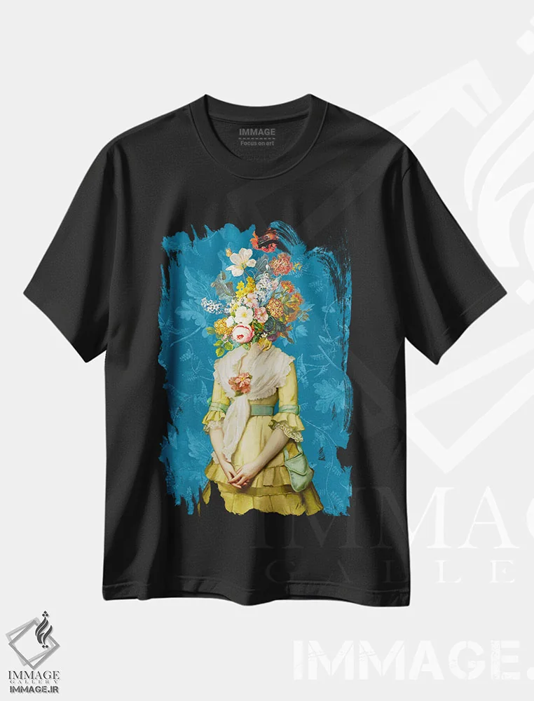 تیشرت مشکی طرح دار بی گناهی، تزئینی اثر اریکا سی. برادرز | immage.ir