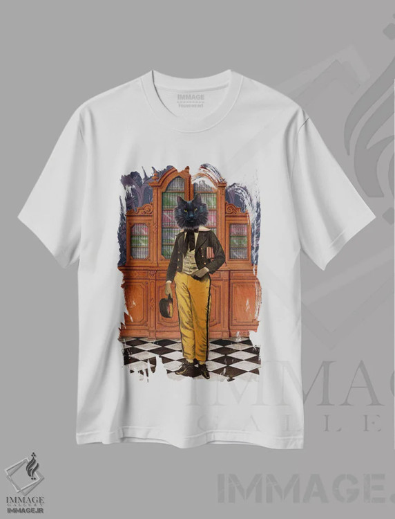 تیشرت سفید طرح دار کتابدار، هنر دیجیتال اثر اریکا سی. برادرز | فروشگاه ایماژ