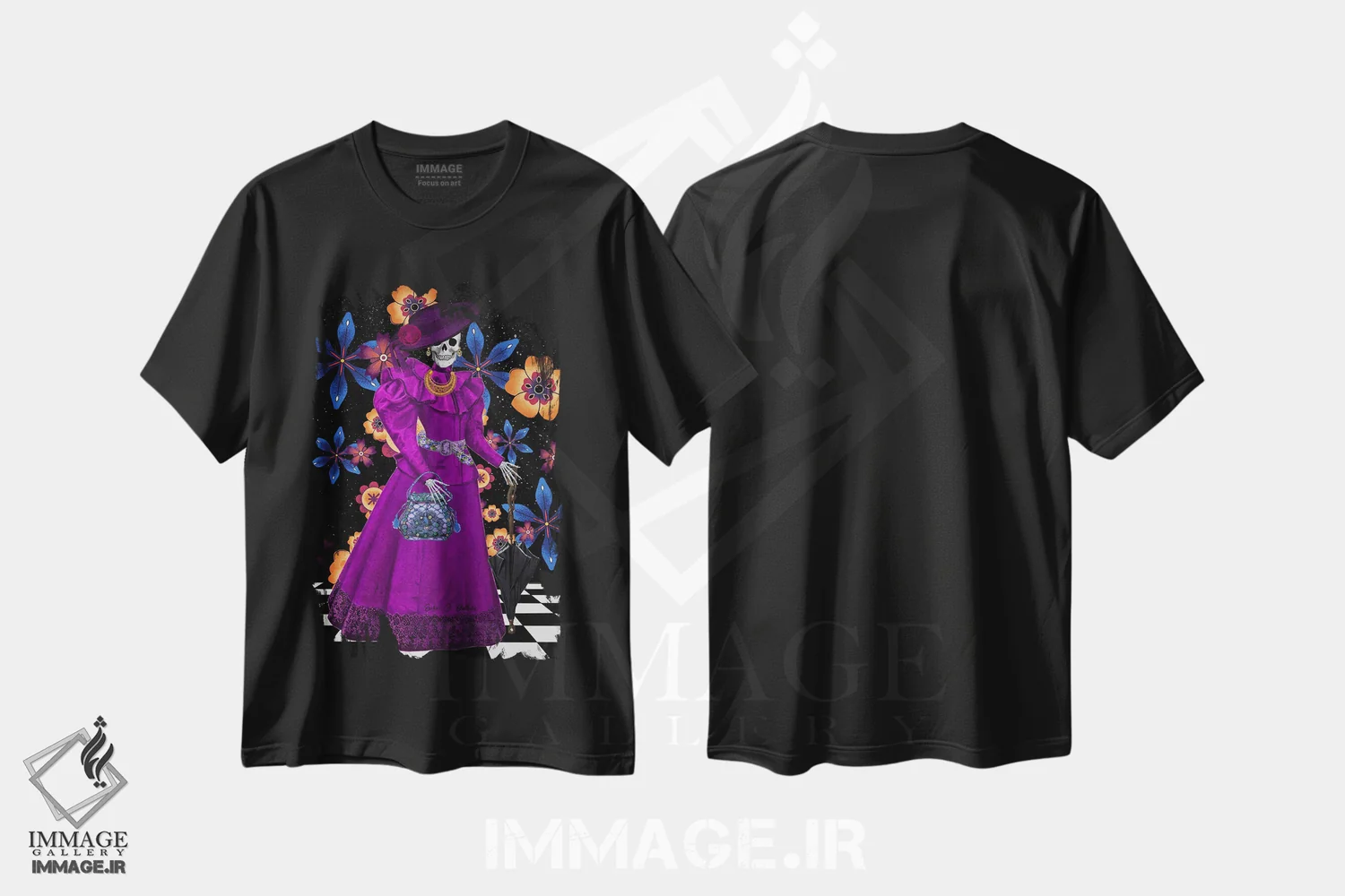 تیشرت مشکی طرح دار کاترینا، هنر دیجیتال اثر اریکا سی. برادرز | فروشگاه ایماژ