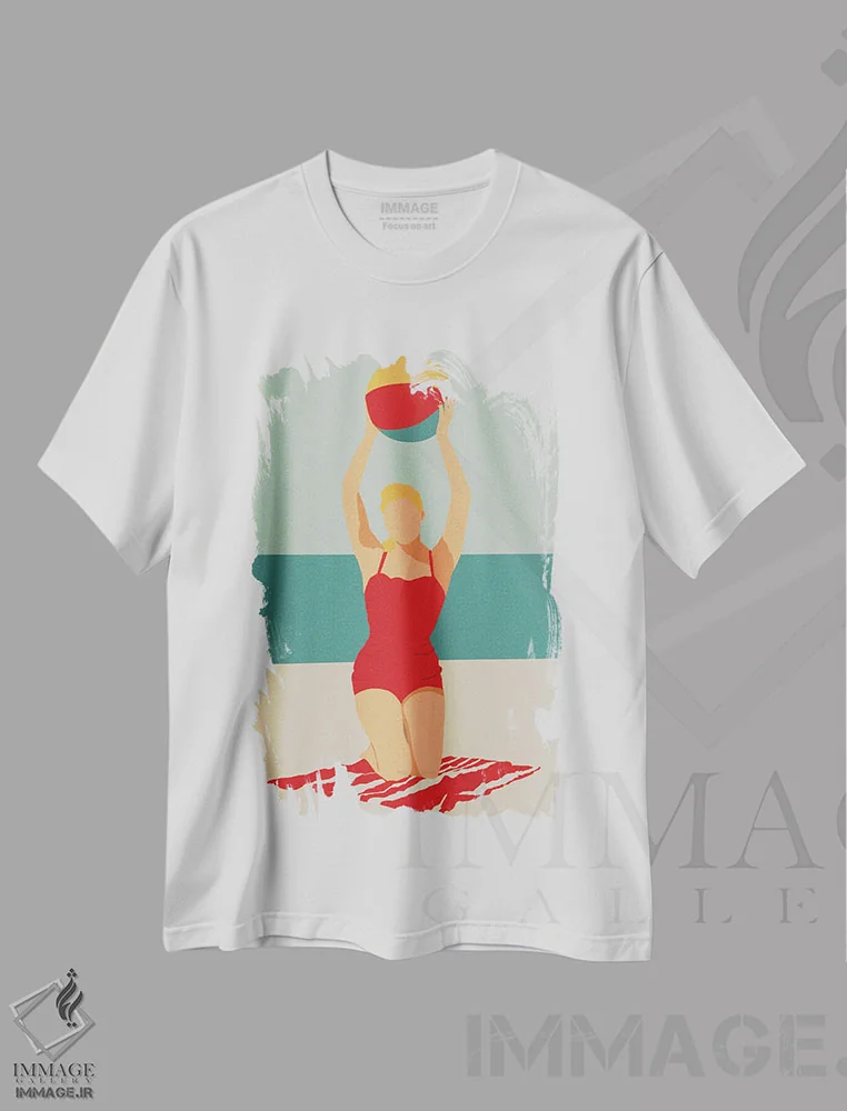 تیشرت سفید طرح دار تابستان ۲۰۲۰، دکور ساحلی اثر اریکا سی. برادرز | immage.ir