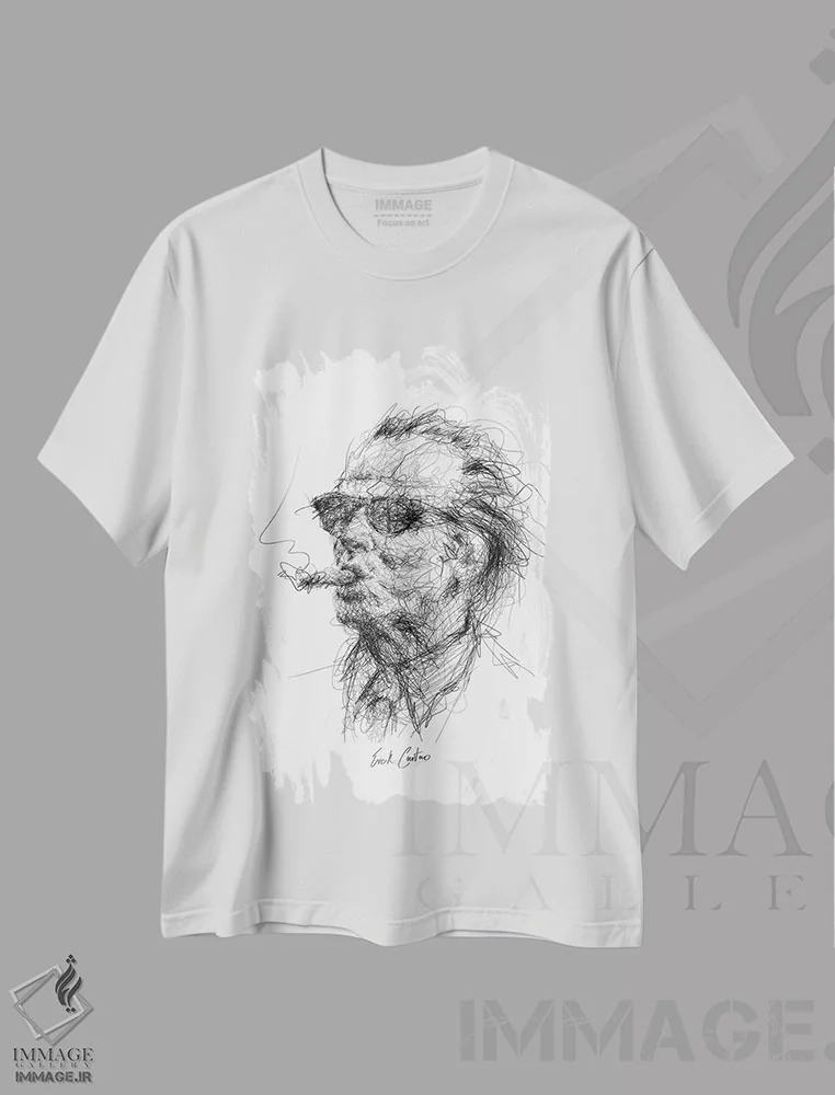 تیشرت سفید طرح دار جک، هنر فاخر معاصر اثر ریک سنتنو | immage.ir
