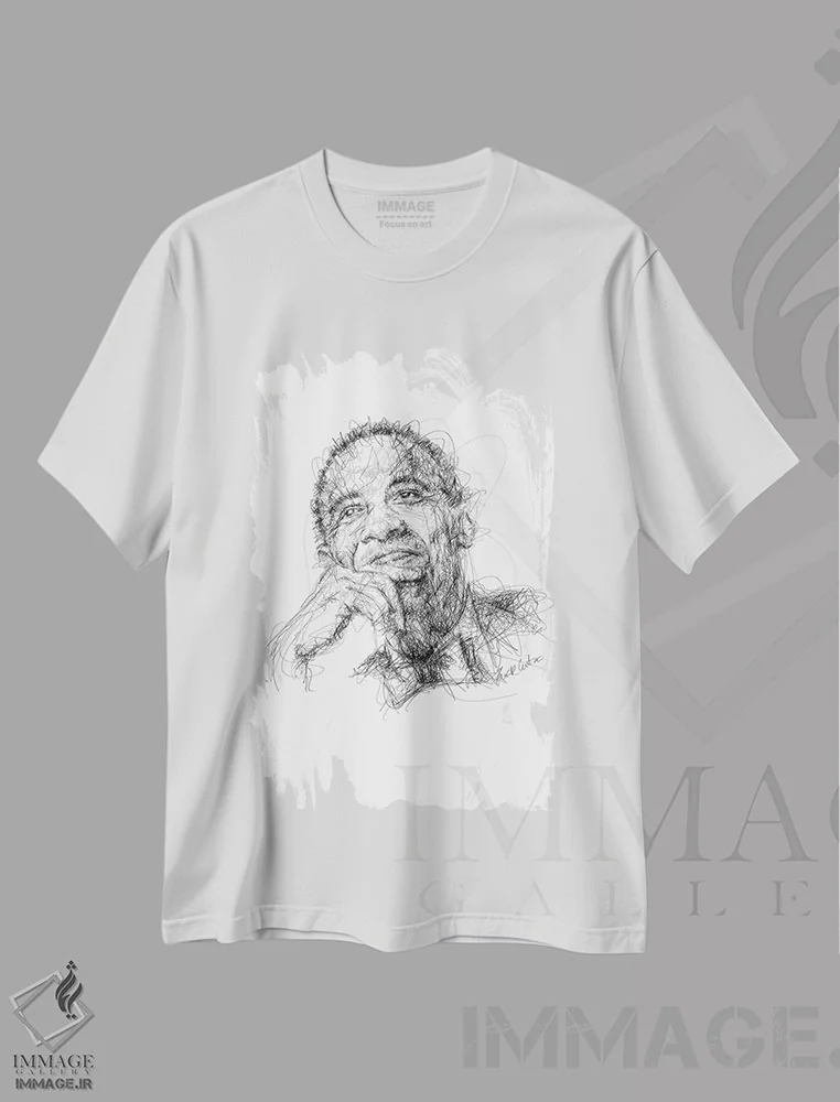 تیشرت سفید طرح دار اوباما، هنر فاخر معاصر اثر ریک سنتنو | immage.ir