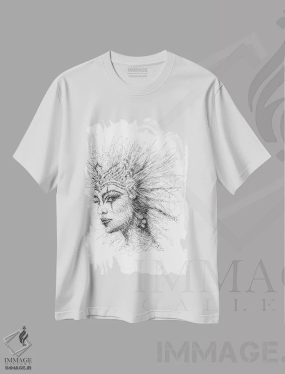 تیشرت سفید طرح دار آوانگارد، هنر فاخر معاصر اثر ریک سنتنو | immage.ir