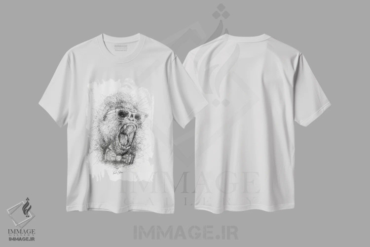 تیشرت سفید طرح دار هوشمندی، هنر فاخر معاصر اثر ریک سنتنو | immage.ir