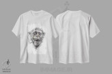 تیشرت سفید طرح دار دود، هنر فاخر معاصر اثر ریک سنتنو | فروشگاه ایماژ