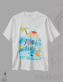 تیشرت سفید طرح دار دوستان اقیانوس، تزئینی اثر امیلی کرامول | فروشگاه ایماژ