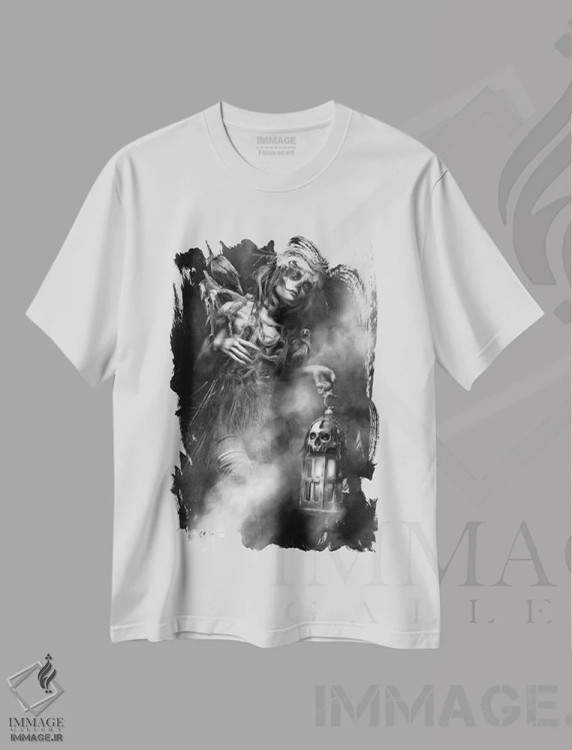تیشرت سفید طرح دار شب هالووین، دکوراسیون جایگزین اثر جف اچواریا | immage.ir