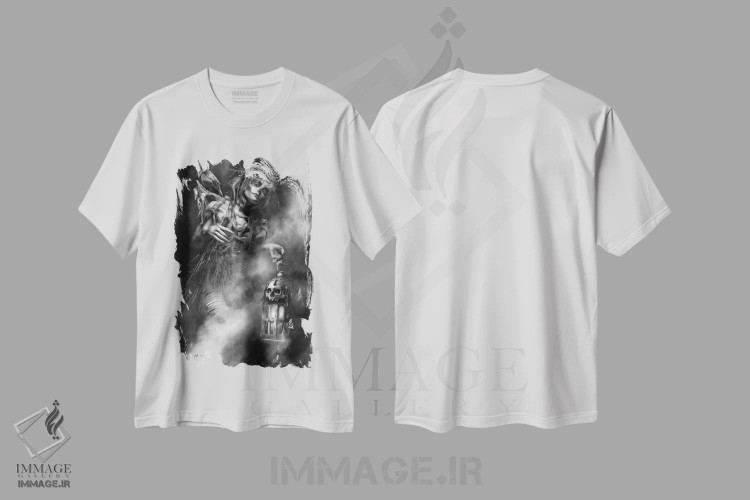 تیشرت سفید طرح دار شب هالووین، دکوراسیون جایگزین اثر جف اچواریا | immage.ir
